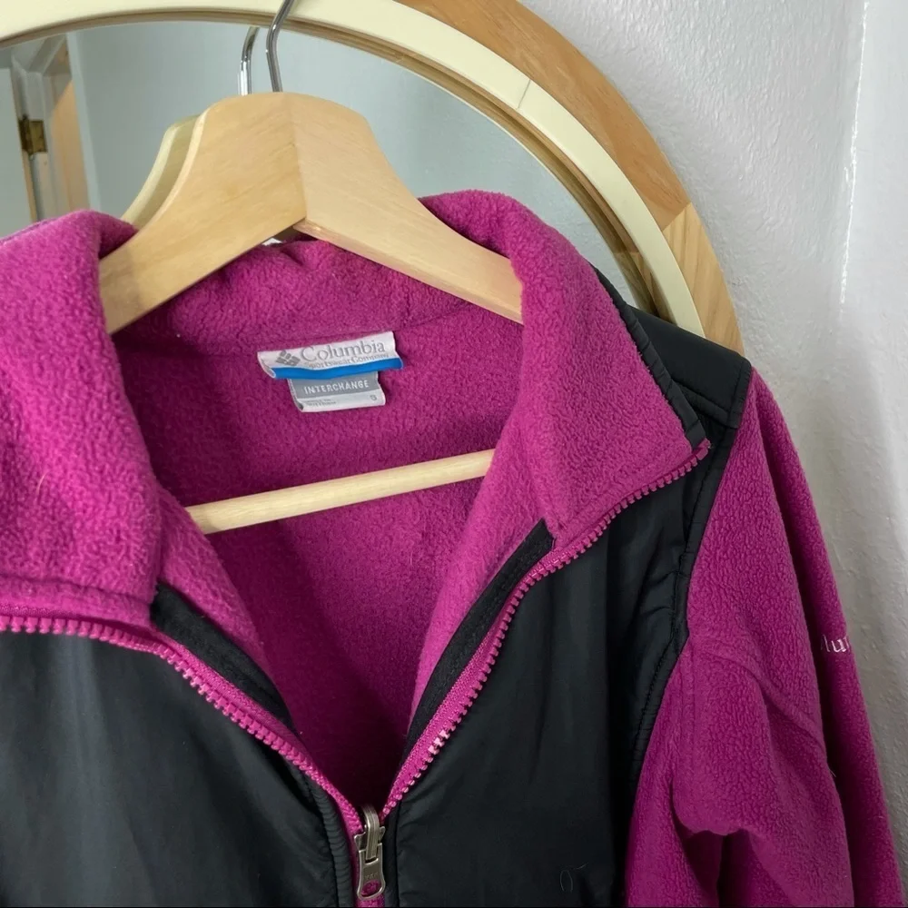 Columbia magenta pink interchange fleece zip up jacket - Picture 3 of 10